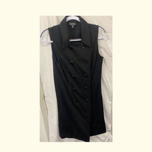 CACHE CONTOUR COLLECTION BLACK BUTTON SLEEVELESS DRESS 12
